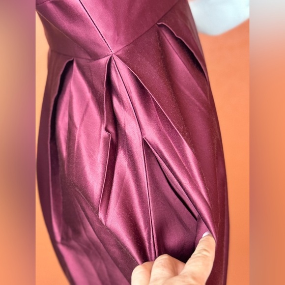 DAO CHLOE DAO Elegant Burgundy Sleeveless Dress With Side Pockets S 4. E74 - Picture 9 of 14